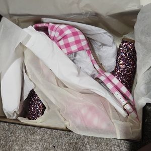 NWT /box J.Crew Gingham Knotted Stella Sandal Sz 8.5